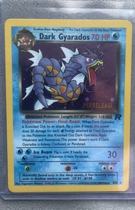 Dark Gyarados - Team Rocket Pre-Release Holo Rare 8/82 (2000) Pokemon TCG