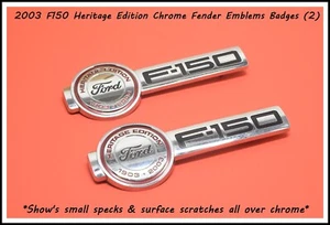 OEM Chrome Fender & Tailgate Emblem Set – 2003 Ford F-150 Heritage Edition - Picture 1 of 8