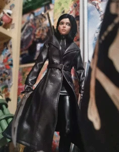 H1-10 1/6 Scale Kleidung Frauen schwarz Trenchcoat mit Draht Modell für 12" Frauen - Bild 1 von 5