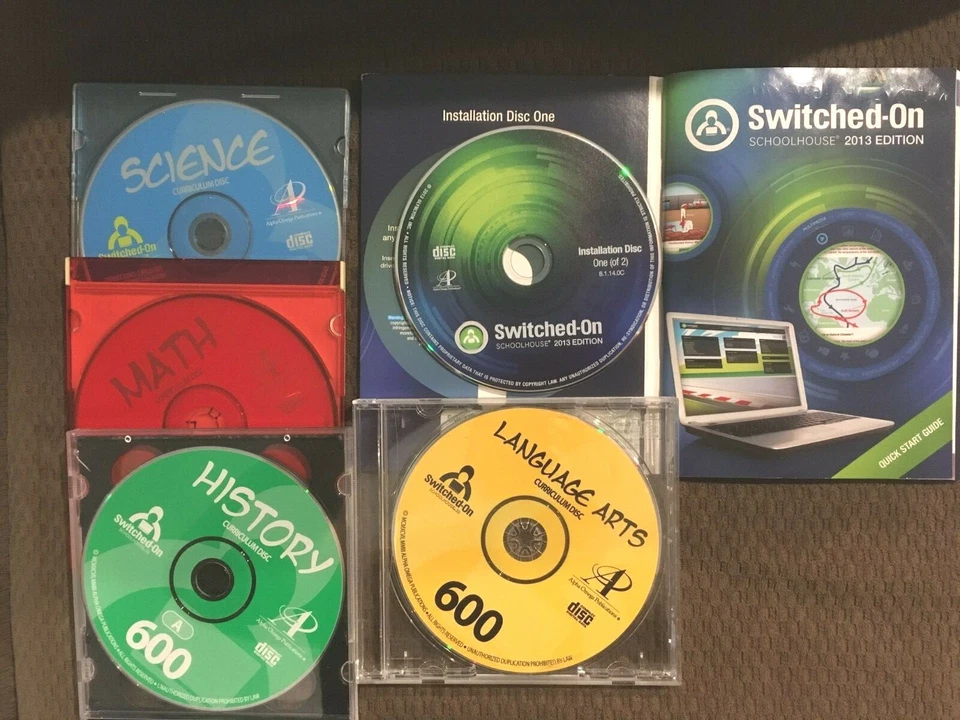 Switched on Schoolhouse, 6th grade 4’subject complete free ship, AOP SOS - Image 1 of 1