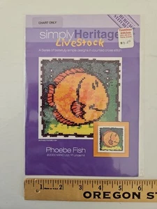 Simply Heritage Livestock PHOEBE FISH Counted Cross Stitch Pattern NIP - Picture 1 of 3