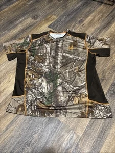 Realtree Shirt Mens Extra Large Brown Xtra Camo Dri More Tech Baselayer Hunting - Picture 1 of 10