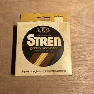 Vintage Stren Dupont 1980’s Monofilament Fishing Line 20 Lb 250 Yards Golden   - Image 1 of 4