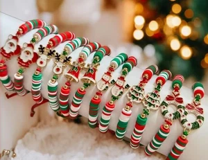 12 Bettelarmbänder Weihnachten Winter Motto - Bild 1 von 6
