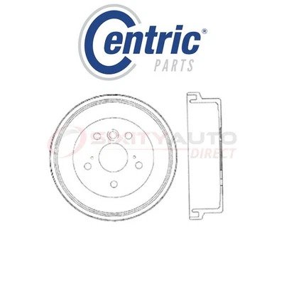 Centric Brake Drum for 1999-2001 Toyota Solara 2.2L 3.0L L4 V6 - Braking be Foto 1 de 4