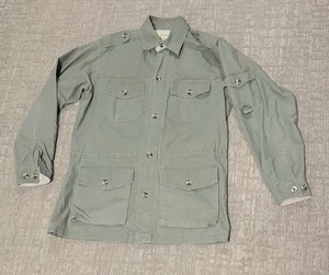 Cabela’s Safari Long Sleeve Shirt Medium Khaki Green 5 Pockets Outdoors Hunting - Picture 1 of 19
