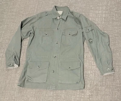 Cabela’s Safari Long Sleeve Shirt Medium Khaki Green 5 Pockets Outdoors Hunting - Image 1 of 4