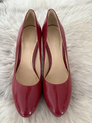 Zapatos de salón COLE HAAN Air para mujer 9 B Chelsea rojo charol plataforma D40988 Foto 1 de 4