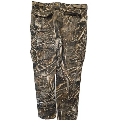 Calça de caça masculina Browning camuflagem grande e alta árvore real tamanho XL peixes para caminhadas - Imagem 1 de 4