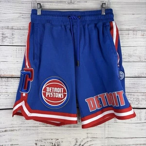 Pro Standard NBA DETROIT PISTONS CLASSIC CHENILLE MEN'S SHORT M Royal Blue FLAW - Picture 1 of 20