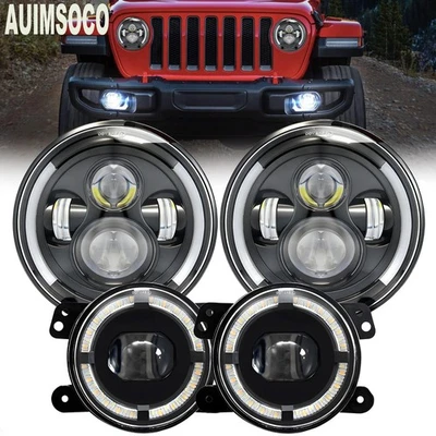 Faro LED de 7" y luz antiniebla de 4" para Toyota FJ Cruiser deportivo utilitario 2007-2014 Foto 1 de 4