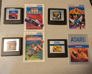Vintage Atari 5200 - Jungle Hunt, Pole Position, Joust, Galaxian W/ Manuals-Good - Picture 1 of 11