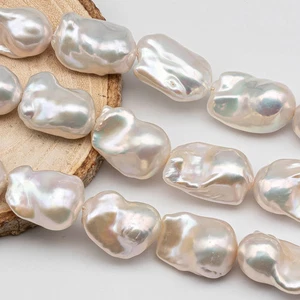 13-16mm AAA Freshwater Baroque Pearl in High Quality Luster in Full Strand, SKU - Picture 1 of 5
