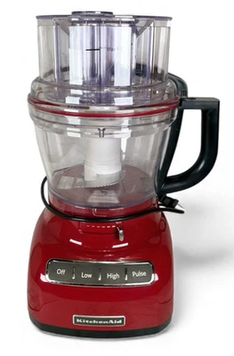KITCHENAID 13 Cup Food Processor Cherry Red KFP1333ER0 Tested Working condition - Image 1 of 4