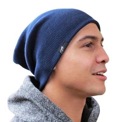 Gorro holgado gorra de invierno para hombre o mujer (muchos colores) (azul oscuro) Foto 1 de 4