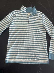 Crewcuts J. Crew Boys Blue Striped Sweater Quarter Zip Size XL Extra Large - Picture 1 of 6