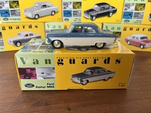 Vanguards VA06101 Ford Zephyr MKII Aqua Blue & Ermine 1:43 Scale - Picture 1 of 10