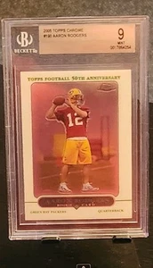 Aaron Rodgers 2005 Topps Chrome  #190 RC Rookie BGS 9 MINT - Picture 1 of 3