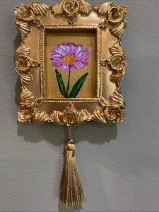 Flores, peonía, oro margarita, pintura original 3/3,5 obras de arte, enmarcado, miniatura, pequeño - Imagen 1 de 8