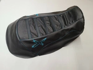 CAN-AM RENEGADE SEAT COVER 800 800R XXC STRAPPER seat cover OCTANE BLUE & BLK - Picture 1 of 2