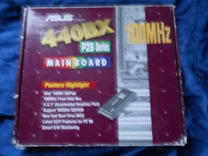 RARO Vintage Asus 440BX P2B/350-U 100MHz Windows 98 Manuale Scheda Madre Principale ECC - Foto 1 di 15