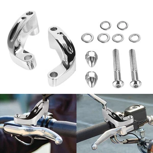 Chrome Motorcycles Mirror Relocation Extension Adapter Kit For Harley Softail - Picture 1 of 12
