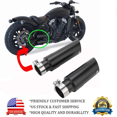 Tubo silenciador de escape corto antideslizante para Indian Scout Sixty Rogue Bobber 15-2025 Foto 1 de 4