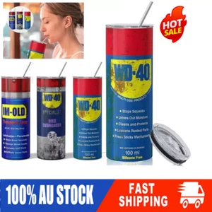 Wd-40 Dirty Pattern Thermos Cup,Mechanic Oil Filter Vintage Drink Tumbler Cup AU - Picture 1 of 27