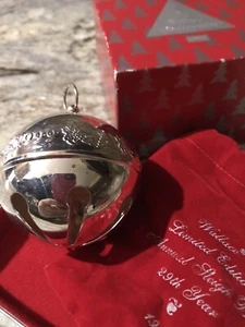 COLLECTIBLES CHRISTMAS ORNAMENT WALLACE SILVER 1999 3" SILVERPLATE BELL - Picture 1 of 3