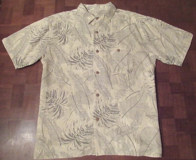 Dash Hemp Santa Cruz “Banana Leaf” button-front Hawaiian shirt size LARGE - Image 1 of 4