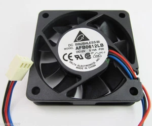 1pc NEW DELTA Cooling Fan AFB0612LB 6015 60x60x15mm DC 12V 0.1A 3Pin/Wire - Picture 1 of 3