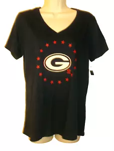 Neu mit Etikett NFL Team Apparel Green Bay Packers Damen marineblau patriotisch T-Shirt M - Bild 1 von 3