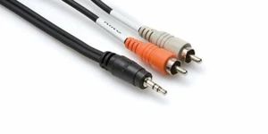 Hosa CMR-210 10 Foot 3.5mm (1/8") TRS to Dual RCA Cable Balanced to Unbalanced - Picture 1 of 2