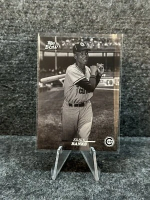 ERNIE BANKS 2024 Topps Black & White  Vault HOF Legend SP #106 Chicago Cubs - Image 1 of 2