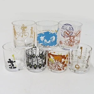 Kingdom Hearts 20th Anniversary Glass 7 Pieces Complete Set Kuji G Prize Japan - Picture 1 of 24
