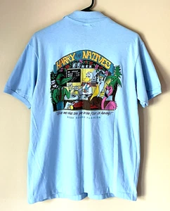 Harry & The Natives Hobe Sound Florida Bar Polo Golf Shirt Vintage 90er hellblau - Bild 1 von 8