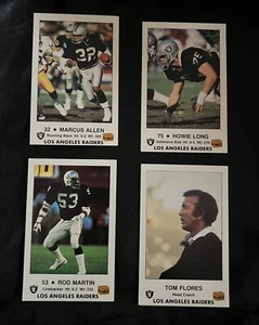 1985 Kodak Firefighters Los Angeles Raiders 4 Karten Set Allen Long Flores Martin - Bild 1 von 2