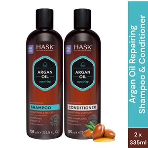 Hask Argan Oil Repairing Shampoo Conditioner Sulfatfrei Frizz Control 2 x335ml - Bild 1 von 21