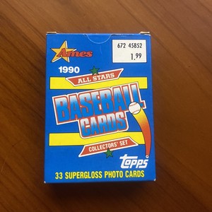 1990 AMES TOPPS ALL STARS BASEBALL TRADING CARD SET! OPENED