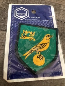 90s FABRIC PATCH EMBLEM) NORWICH CITY FC / ENGLAND - Picture 1 of 1