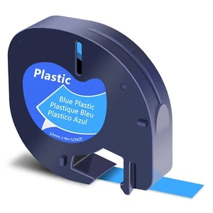 3x NoN-OEM 91205 / 91335 / 91225 / 59426 for DYMO Plastic Black on Blue 12mm x4m - Picture 1 of 1