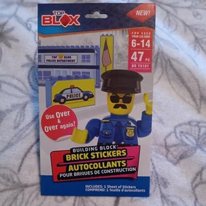 Top Blox Building Block Brick Stickers Autocollants One sheet of stickers  - Picture 1 of 2
