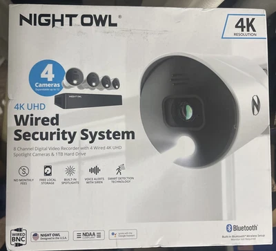 Cámaras Night Owl UHD 1TB HDD 8 canales Bluetooth (WM-BTD881-4LSA)... ¡ENVÍO Y DEVOLUCIÓN GRATUITOS! Foto 1 de 2