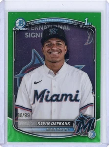 Kevin Defrank 2025 Bowman cromo #BCP-205 refractor verde/99 - Imagen 1 de 2