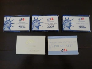 2004, 2005, 2006, 2007, 2009 U.S. Mint Proof Set Lot - Picture 1 of 14