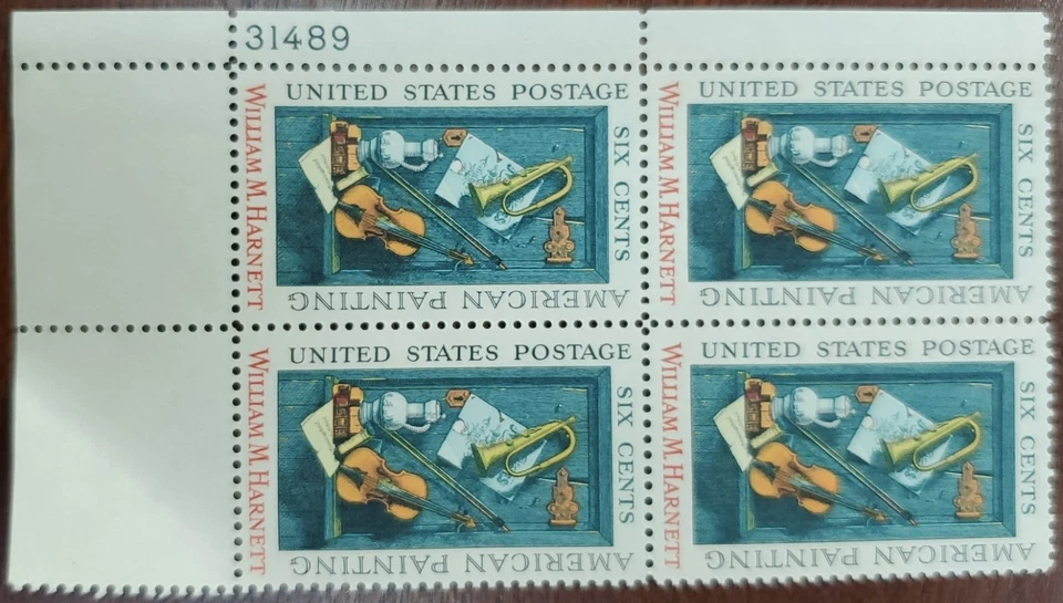 SCOTT # 1386 William M. Harnett Issue U.S. Single Stamps (4) NMH OG 31489 - Image 1 of 1