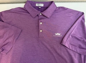 Large Purple Peter Millar Summer Comfort Golf Polo Summit Las Vegas Shirt ECU - Picture 1 of 10