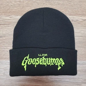 Gänsehaut Bündchen Beanie schwarz OSFA R.L.Stine bestickt - Bild 1 von 7