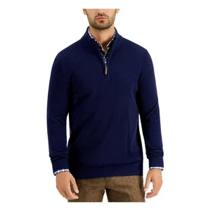 Club Room Herren Baumwolle 1/4 Zip Pullover Sweater, Kobalt HTHR, 3XL - Bild 1 von 1