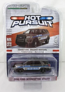 2016 FORD INTERCEPTOR UTILITY - TOMBSTONE ARIZONA MARSHAL* NEW Greenlight 1:64* - Picture 1 of 4